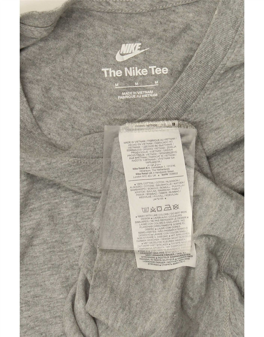 T-shirt męski NIKE Top, średnioszary, bawełniany