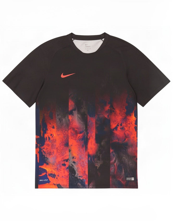 Męski T-shirt z grafiką Nike Dri Fit, XL, czarny, poliester