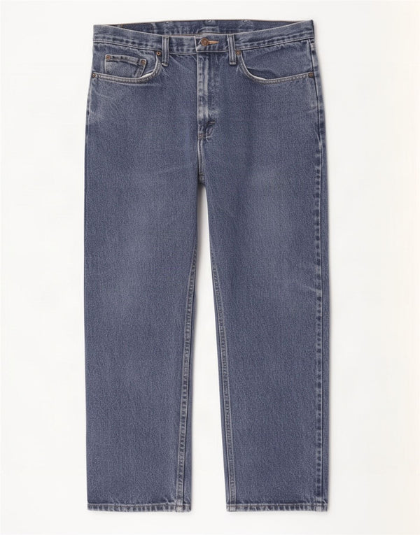 Męskie jeansy Wrangler o prostym kroju W35 L30, niebieskie, bawełniane