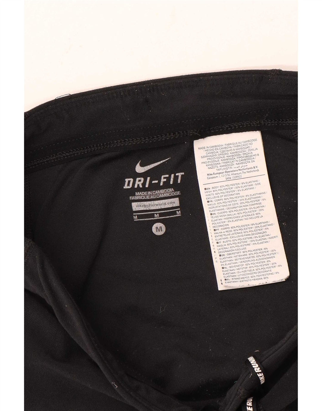 Damskie legginsy Nike Dri Fit UK 14, średni czarny poliester
