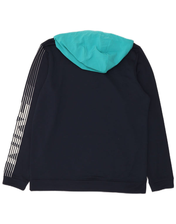 Męska bluza z kapturem Nike Dri Fit Graphic, średni granatowy kolor, blok