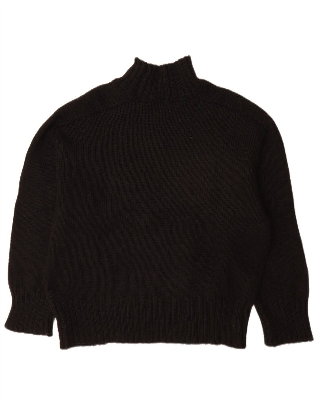 Damski sweter oversize z golfem Zara UK 14, średni czarny
