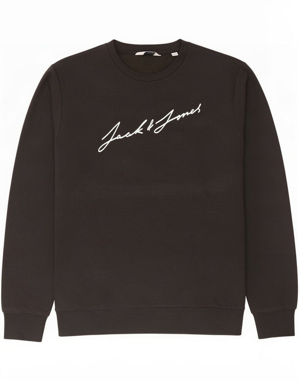 Męska bluza z grafiką Jack & Jones XL, czarna, bawełniana