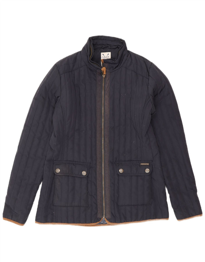 Damska ocieplana kurtka Crew Clothing UK 10, mała, granatowa, poliester