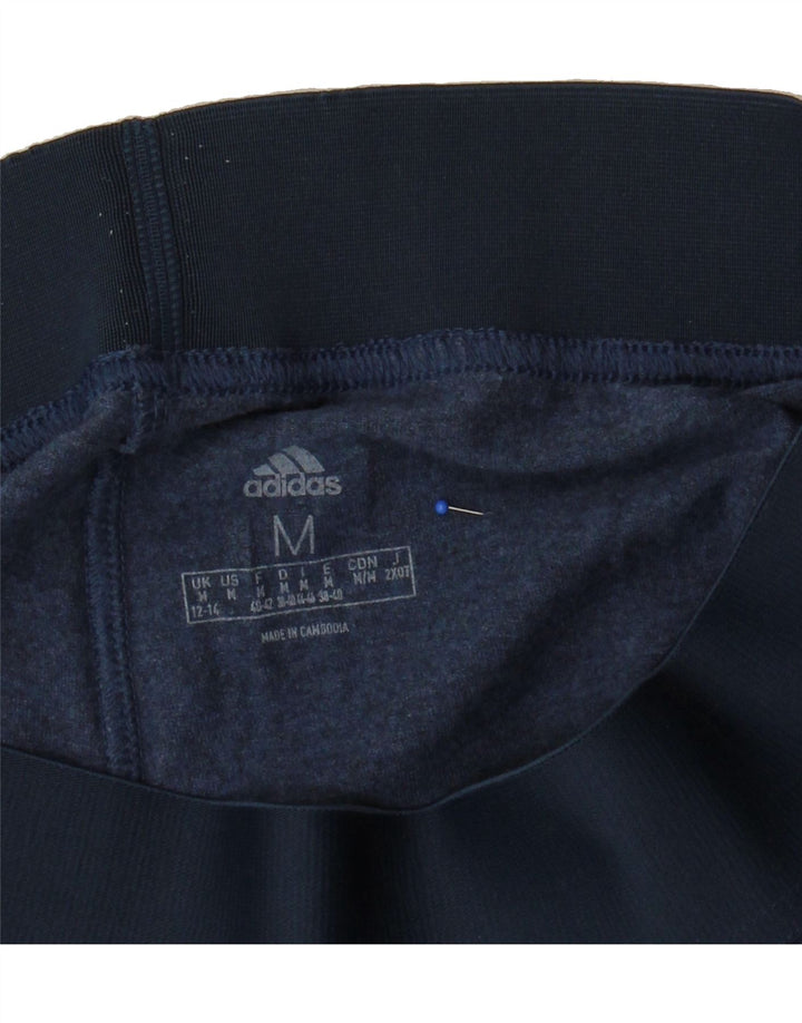 ADIDAS Womens Leggings UK 12/14 Medium  Navy Blue Vintage Adidas and Second-Hand Adidas from Messina Hembry 