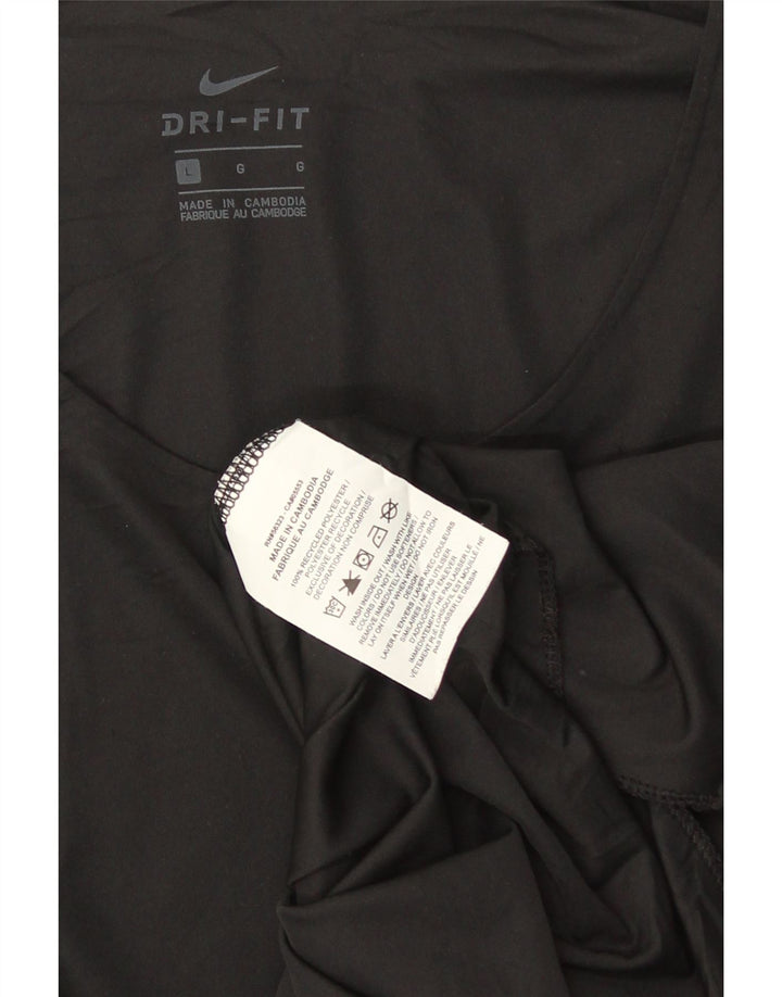 Damska koszulka Nike Dri Fit Top UK 16, duży, czarny poliester
