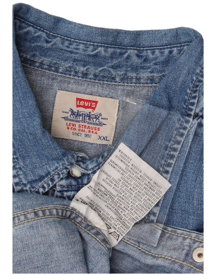 Męska koszula dżinsowa Levi's 2XL, niebieska, bawełniana