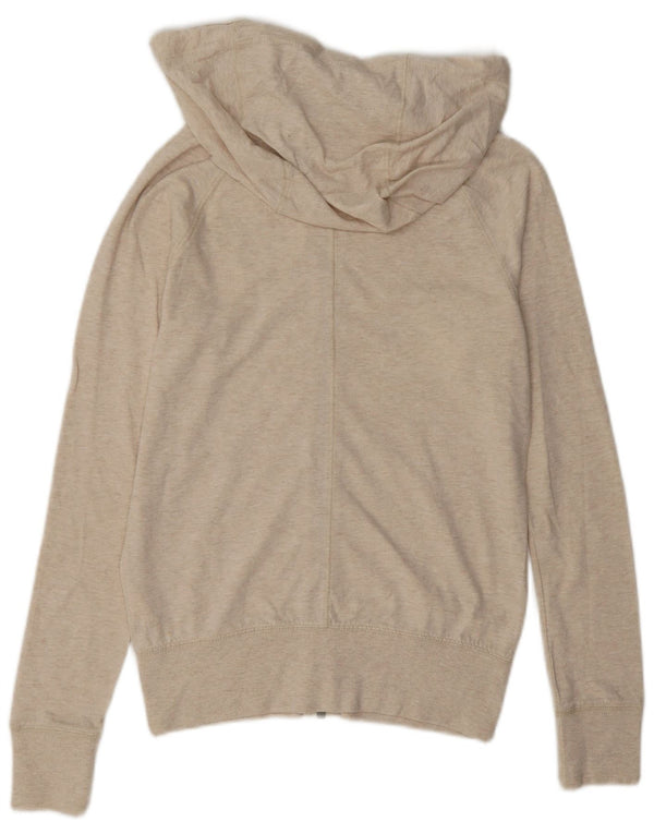 Damski sweter oversize z kapturem i zamkiem błyskawicznym Nike UK 6 XS, beżowy, bawełniany