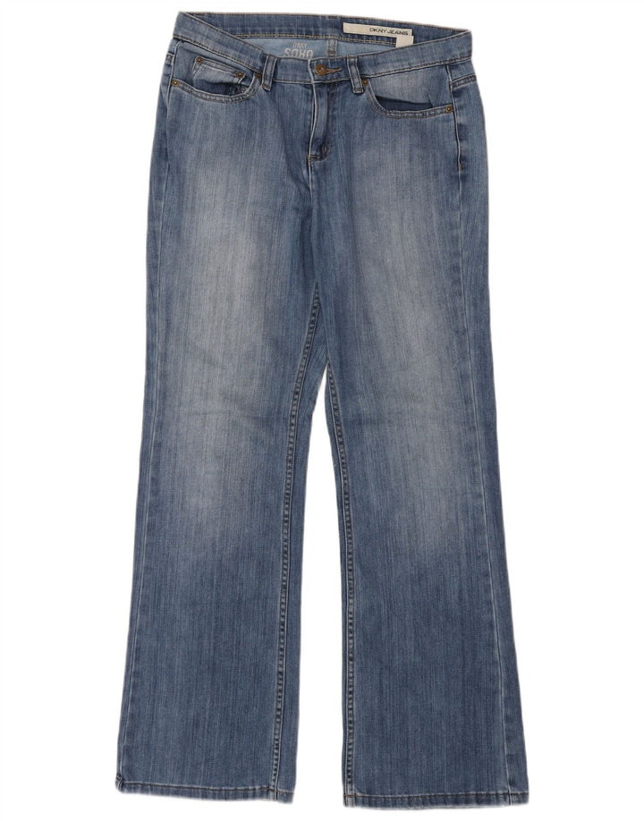 Dżinsy damskie Dkny Soho Flared W32 L32 Niebieskie bawełniane