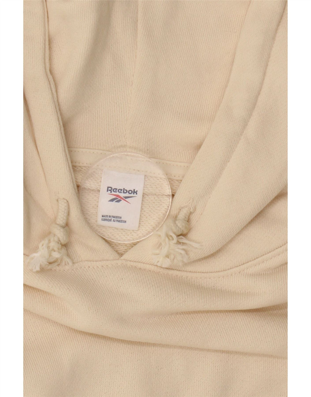 REEBOK Damski sweter oversize z kapturem UK 16, duży, złamanej bieli, bawełniany