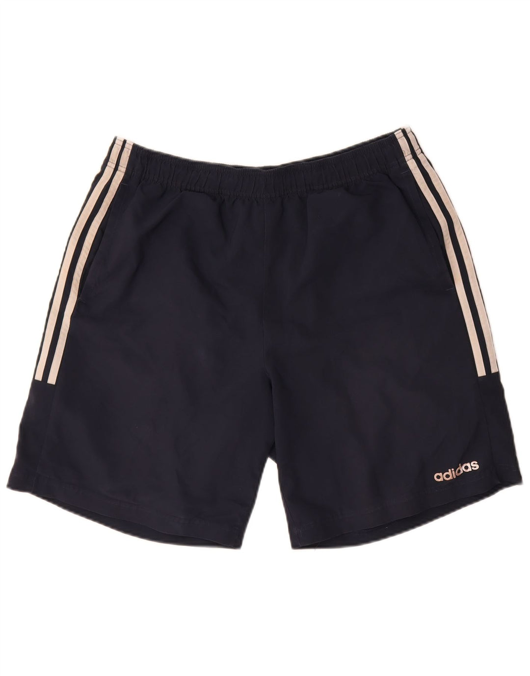 Męskie spodenki sportowe Adidas, duże, granatowe, poliestrowe