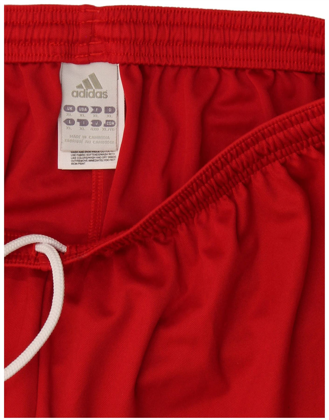 Męskie spodenki sportowe Adidas XL, czerwone, poliestrowe