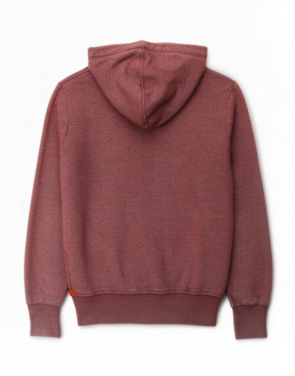 Męski sweter z kapturem i zamkiem Superdry, duży, bordowy, bawełniany