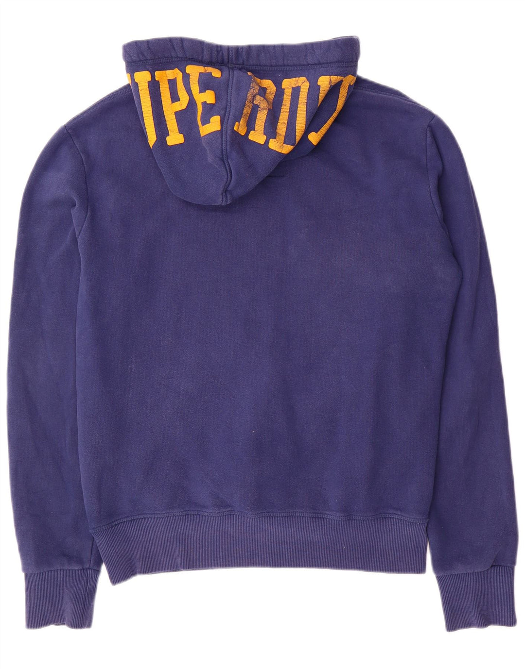 SUPERDRY Męski sweter z kapturem i grafiką, duży, niebieski, bawełniany