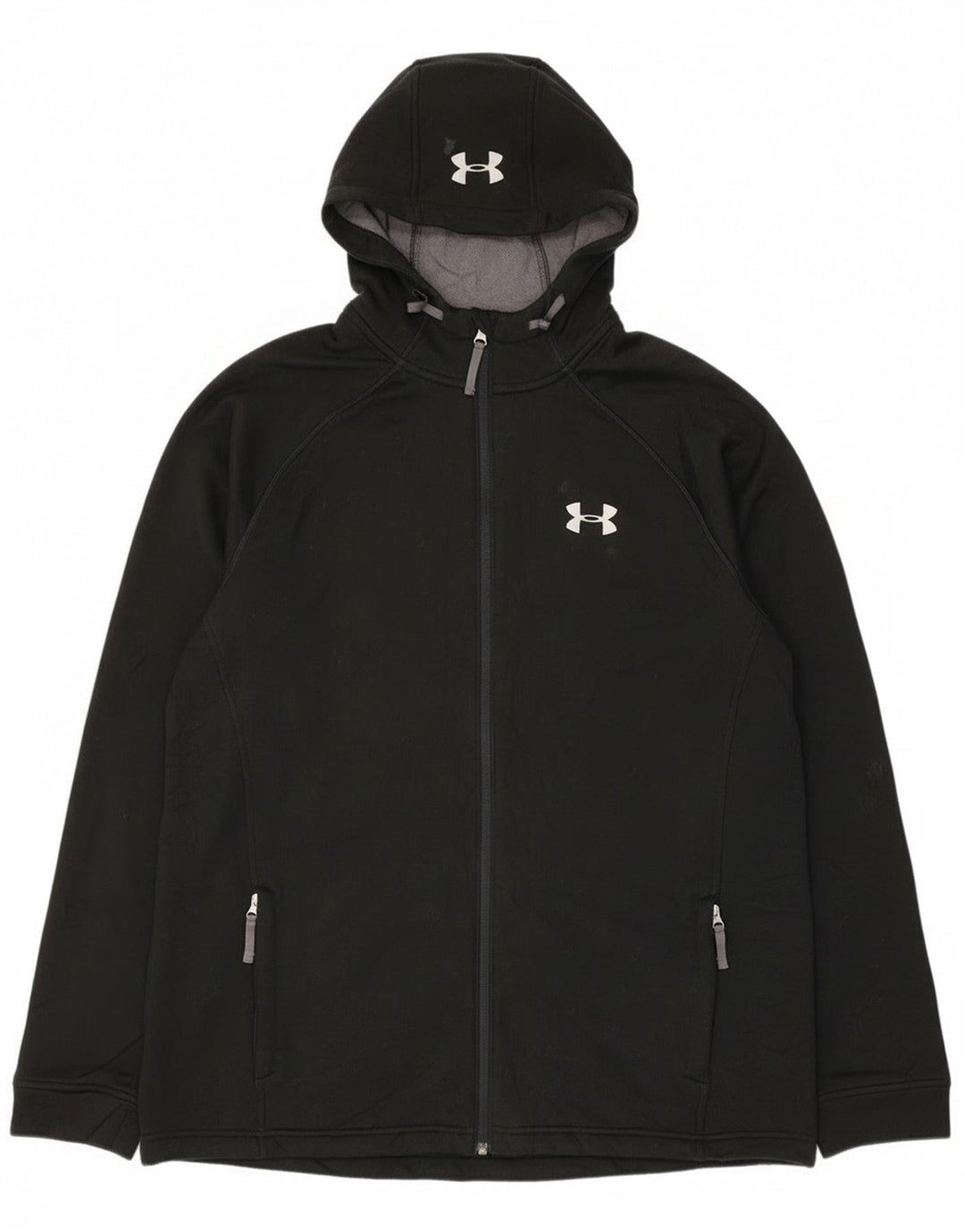 Męski sweter z kapturem i zamkiem Under Armour XL, czarny, poliestrowy