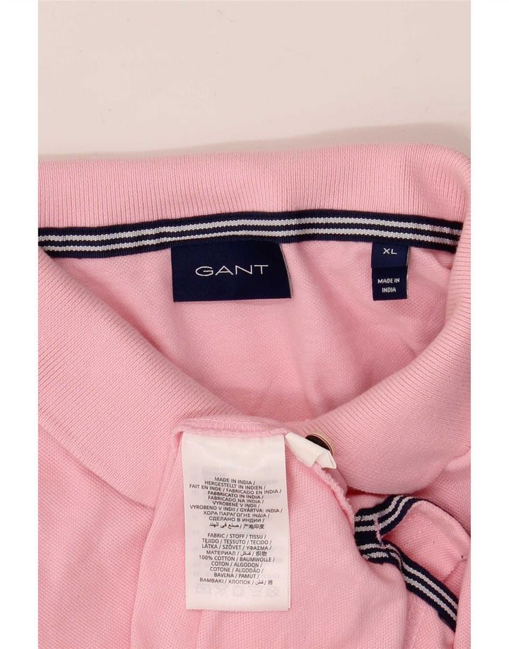 Męska koszulka polo Gant XL, różowa, bawełniana