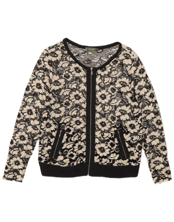 Damski prześwitujący sweterek MINT VELVET UK 14, średni czarny wiskoza