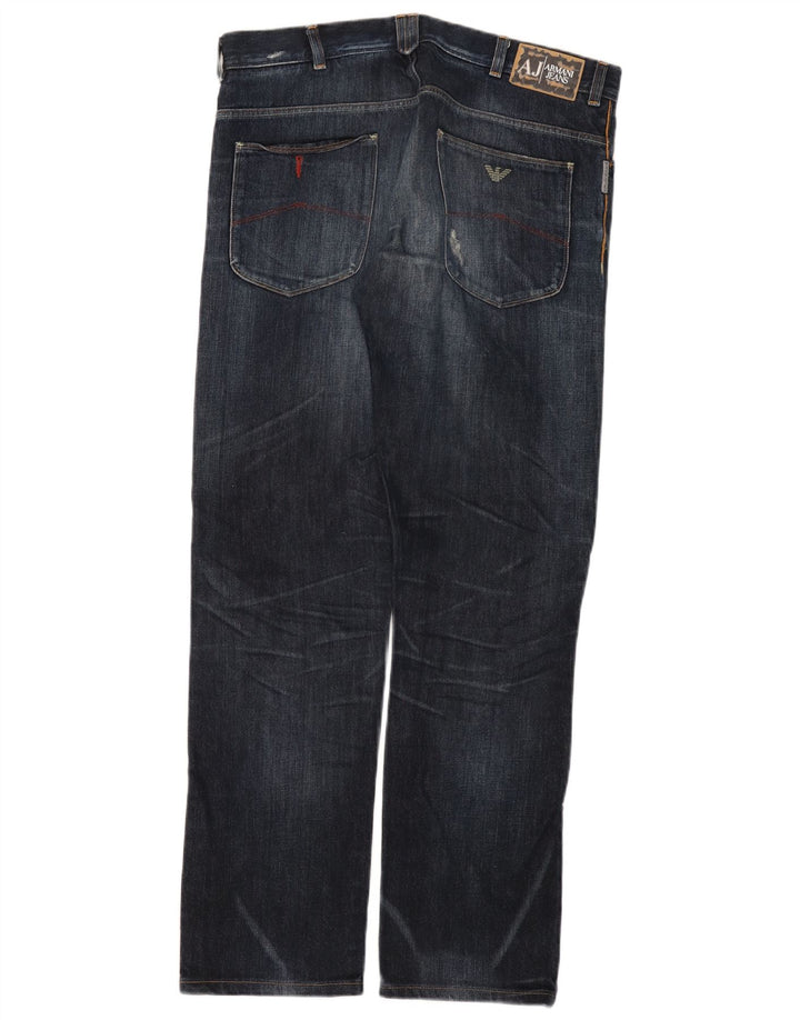 Armani Jeans Męskie regularne proste dżinsy W33 L31 Granatowa bawełna