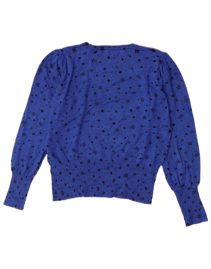 Marks & Spencer Damski sweter z abstrakcyjnym wzorem i dekoltem w łódkę UK 14 Medi
