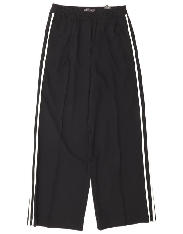 Marks & Spencer Damskie spodnie z wysokim stanem UK 8 Small W26 L28 Czarne paski