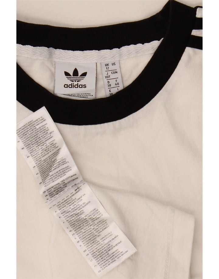 Damska koszulka Adidas Top UK 12 Średnia biała bawełna
