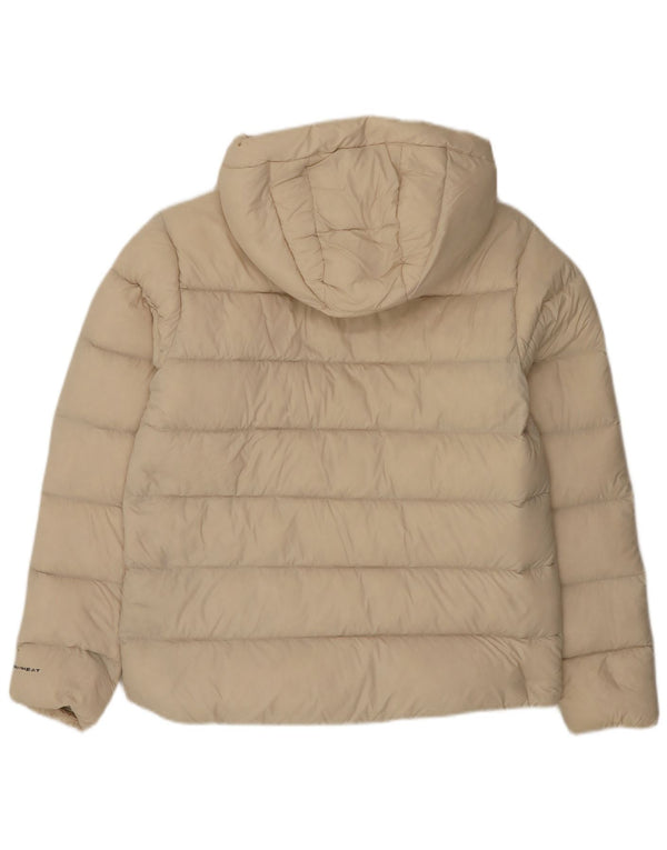 Damska wyściełana kurtka z kapturem Omni-Heat Columbia UK 14 Średni beżowy nylon