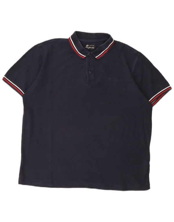 Męska koszulka polo Lotto Life XL, granatowa, bawełniana