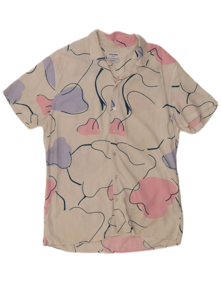 Koszula męska Jack & Jones Comfort Fit z krótkim rękawem XL, XL, biała