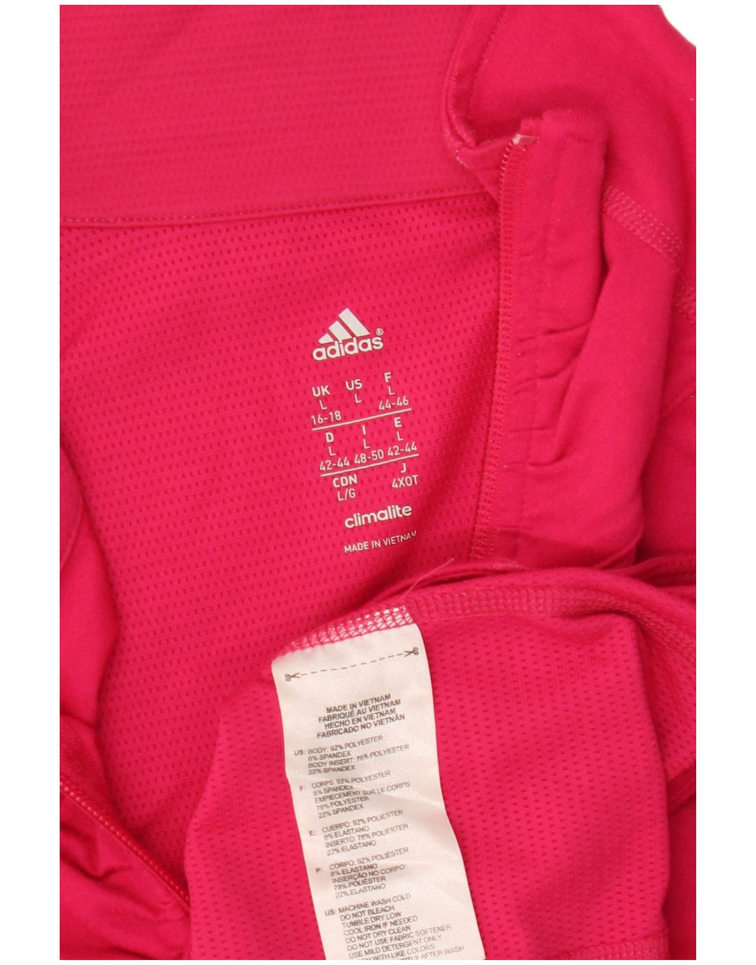 Damska bluza dresowa ADIDAS Climalite UK 16/18, duży róż