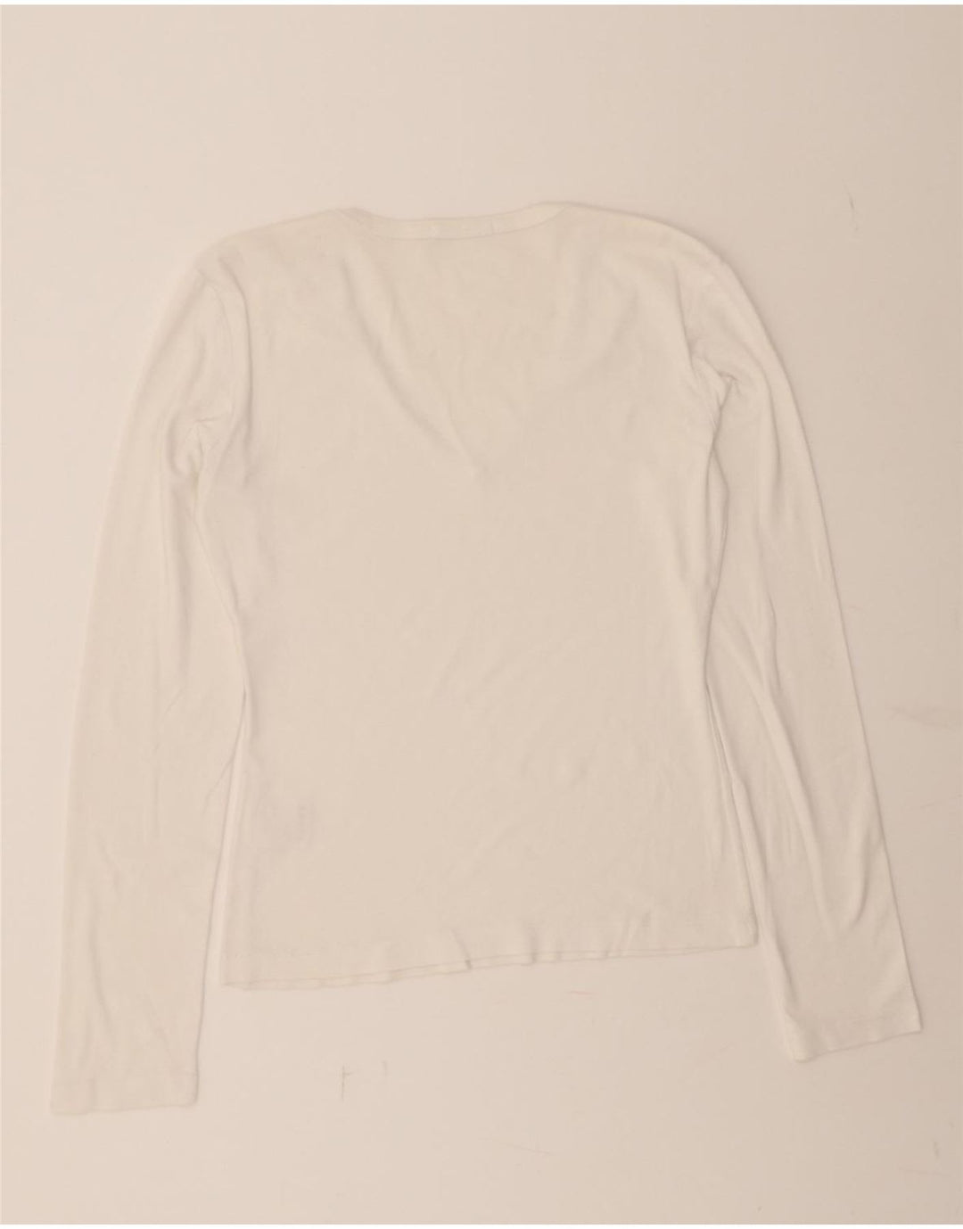 GAS Womens Top Long Sleeve UK 18 XL White Cotton Vintage Gas and Second-Hand Gas from Messina Hembry 