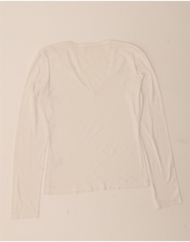 GAS Womens Top Long Sleeve UK 18 XL White Cotton Vintage Gas and Second-Hand Gas from Messina Hembry 