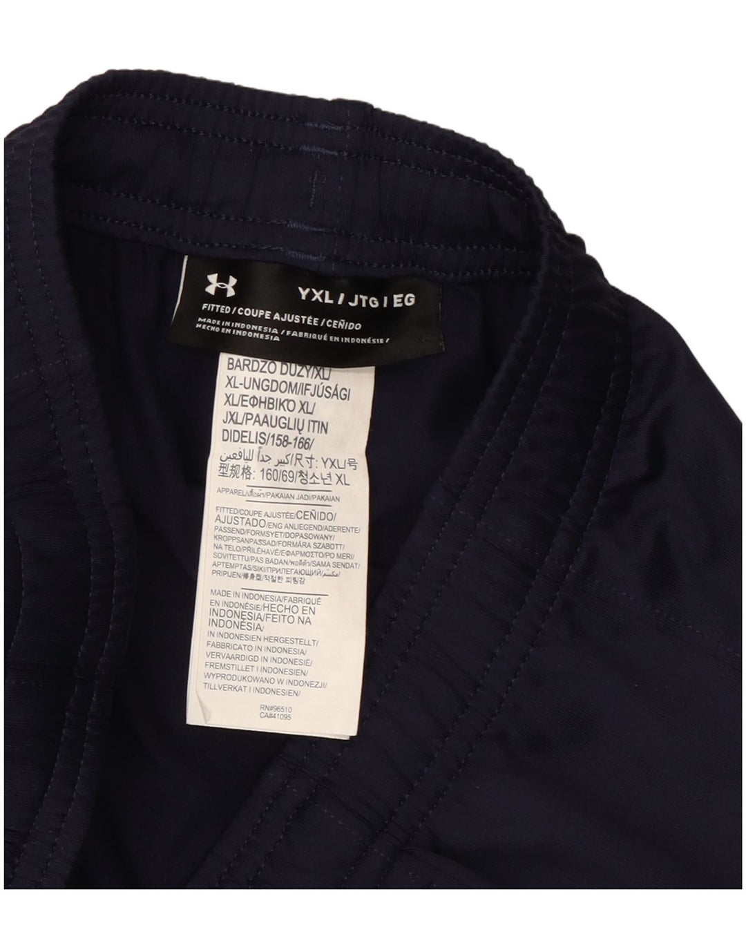 Spodnie dresowe chłopięce Under Armour 13-14 lat XL, granatowe, poliestrowe