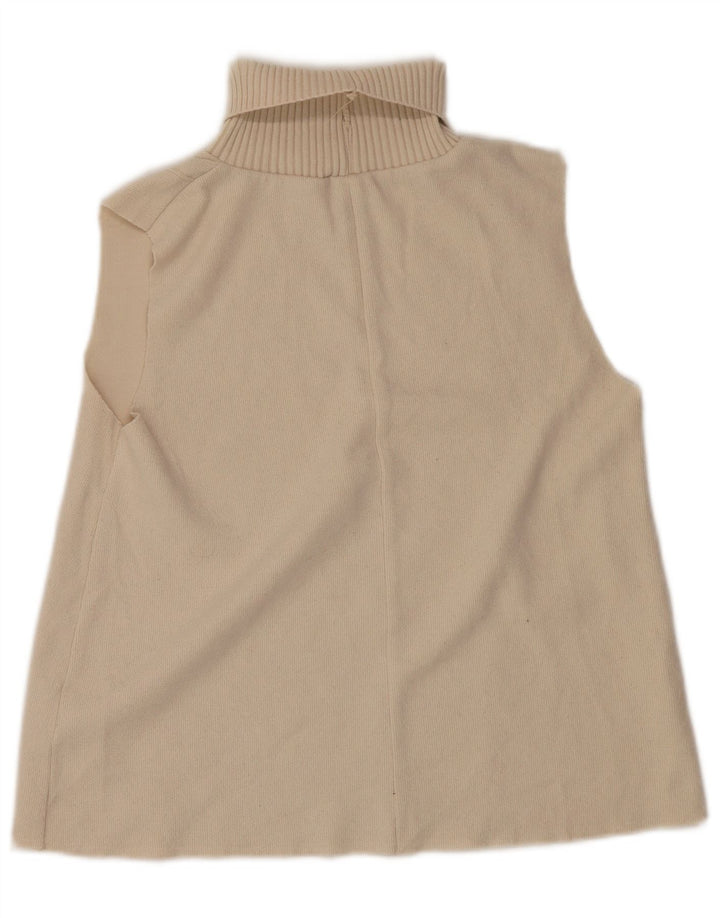 Damski podkoszulek Zara z golfem i golfem UK 14, średni, złamany biały poliester