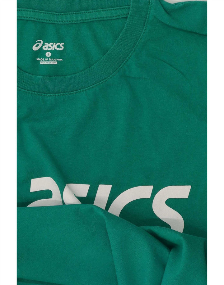 Męska koszulka z grafiką Asics, mała, zielona