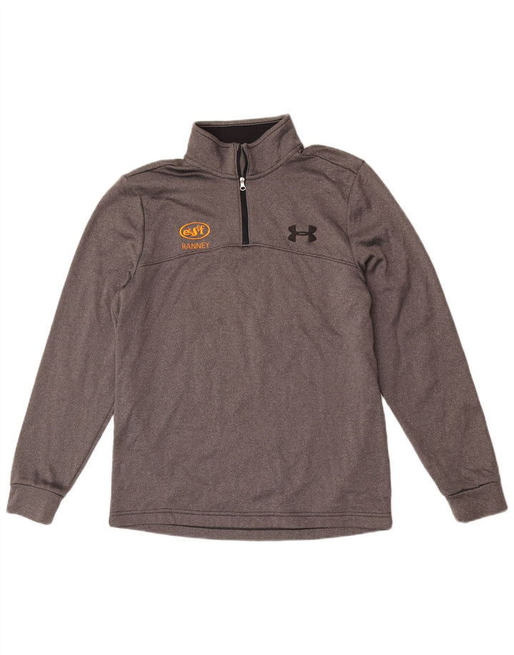 Męski dres Under Armour Cold Gear z zamkiem błyskawicznym, mały, szary