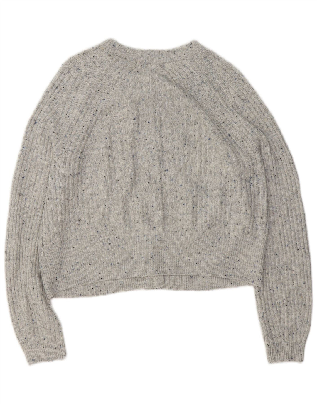 Marks & Spencer Damski sweter rozpinany UK 14 Średni szary, nakrapiany akryl