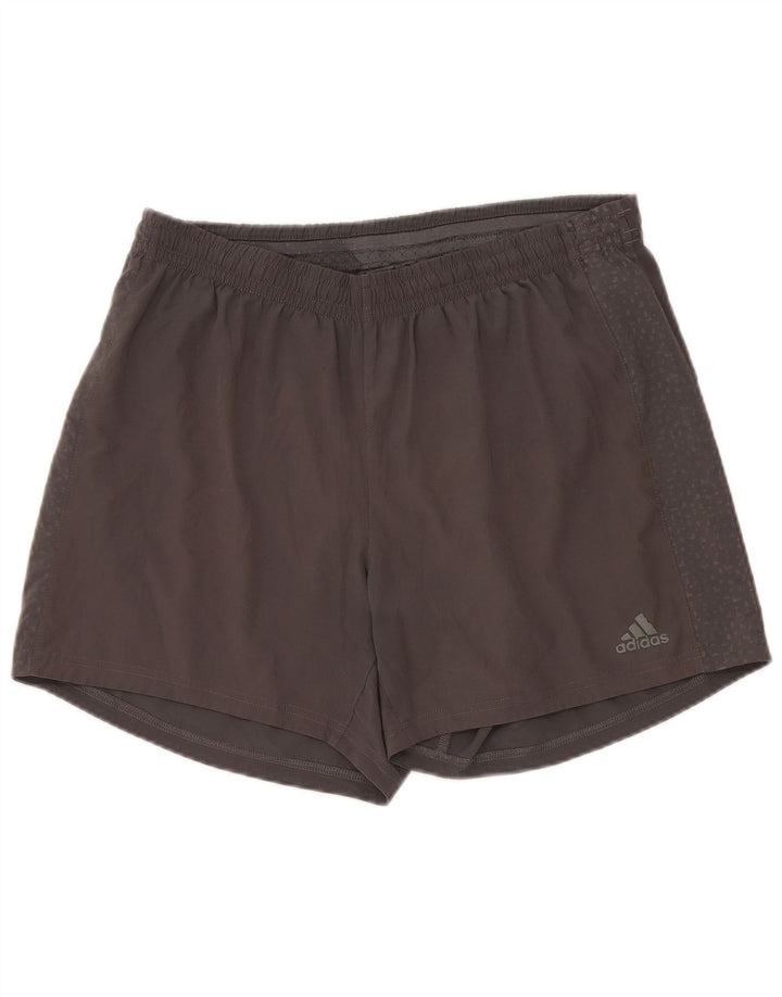 Męskie spodenki sportowe Adidas, średnioszare, poliestrowe w cętki