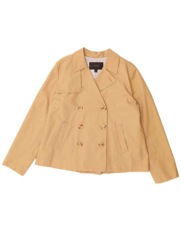 J. Crew Damski płaszcz groszkowy US 10, duży, beżowy, bawełniany
