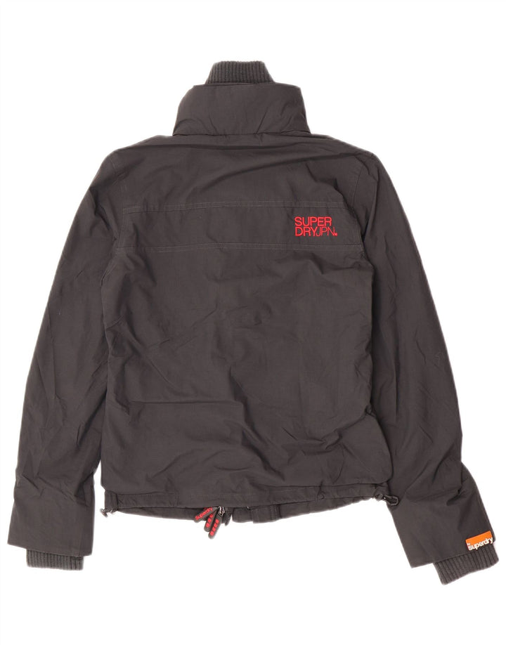 Damska kurtka przeciwdeszczowa Superdry Graphic UK 10 Small, szary nylon