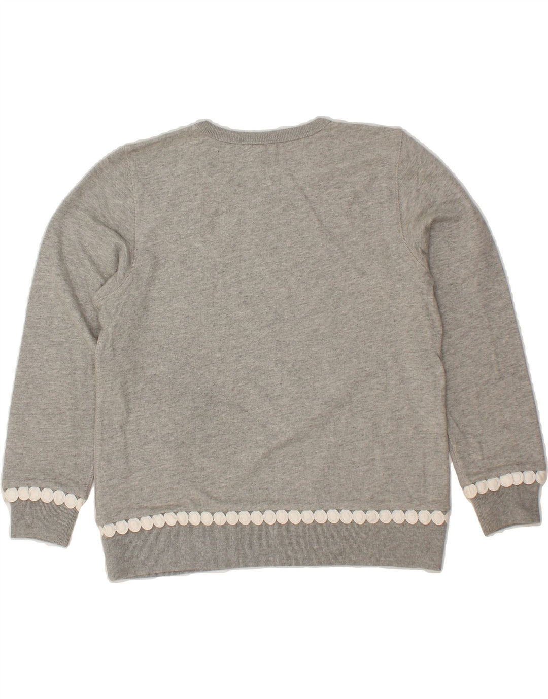 J. CREW Womens Oversized Sweatshirt Jumper UK 10 Small Grey Cotton Vintage J. Crew and Second-Hand J. Crew from Messina Hembry 