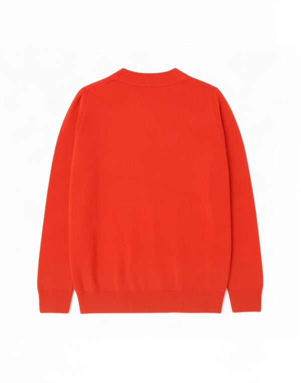 Marks & Spencer Damski sweter z okrągłym dekoltem UK 16, duży, czerwony akryl