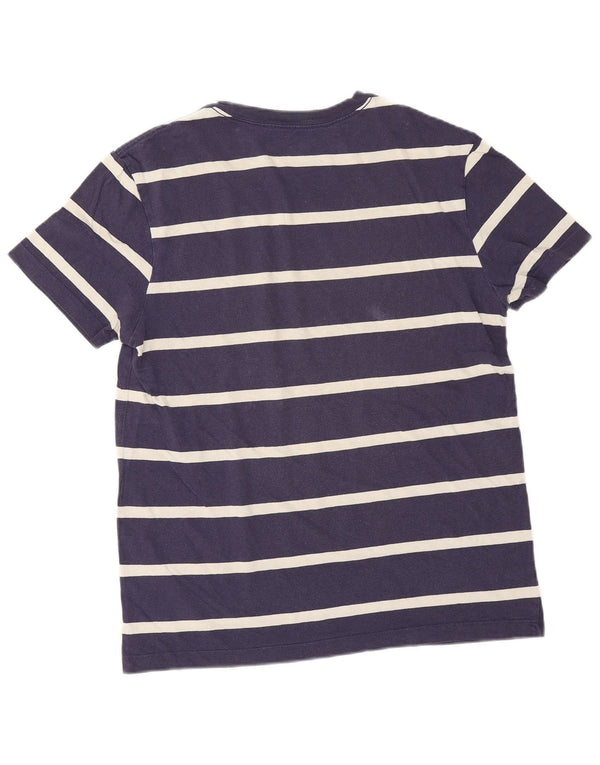 J. Crew Mens T-Shirt Top Small Navy Blue Striped Cotton