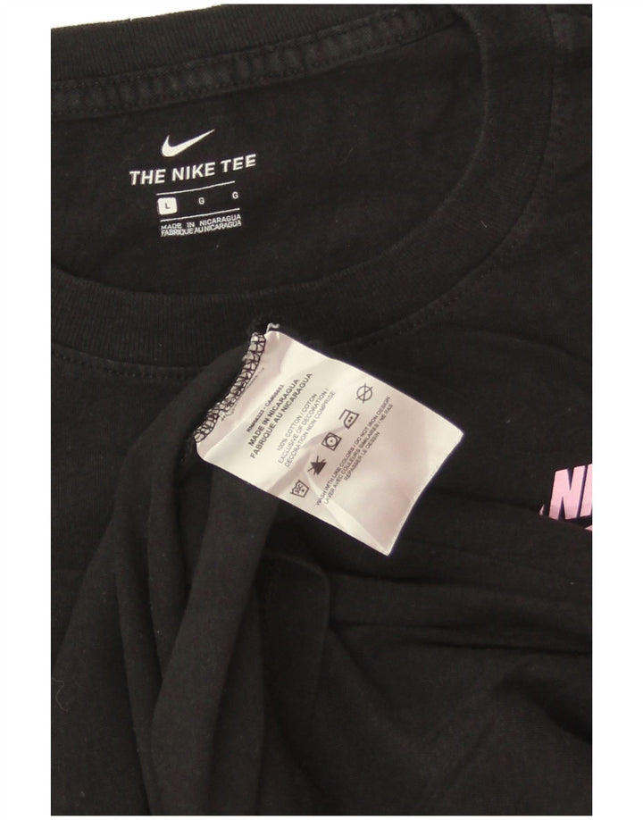 Damski top NIKE z długim rękawem, UK 16, duży, czarny, bawełniany