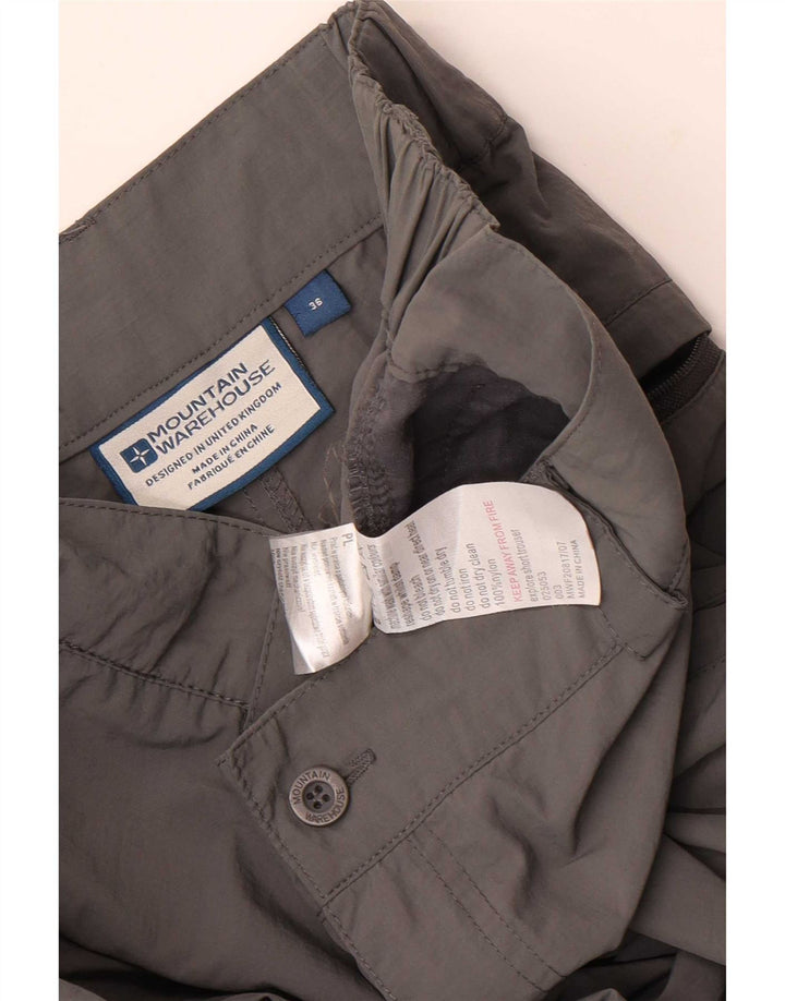 Męskie proste spodnie cargo Mountain Warehouse W36 L29 Szary nylon