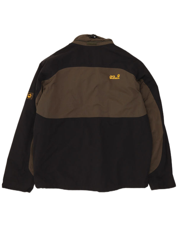 Męska kurtka wiatrówka JACK WOLFSKIN UK 40/42, duża granatowa, z blokami kolorów