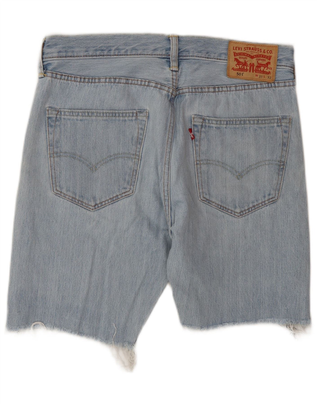 Męskie spodenki jeansowe Levi's 501 W31 Średnioniebieskie, bawełniane