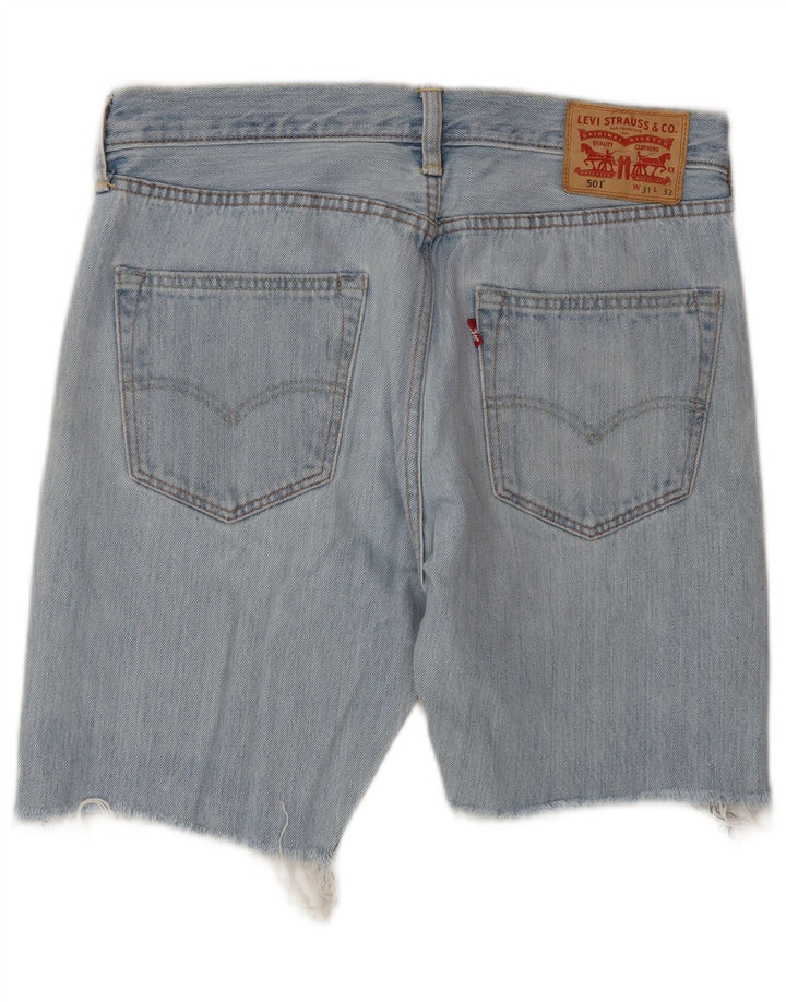 Męskie spodenki jeansowe Levi's 501 W31 Średnioniebieskie, bawełniane