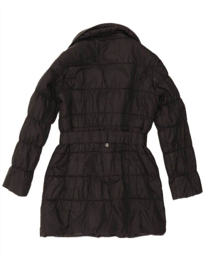 Marks & Spencer Damski płaszcz z kapturem, oversize, wyściełany UK 10, mały, czarny