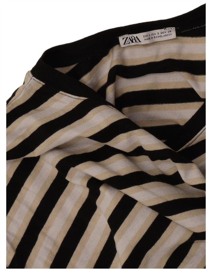 Damska koszulka oversize Zara Top UK 10 w małe, wielokolorowe paski