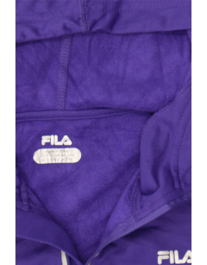 FILA Womens Hoodie Jumper UK 10 Small Purple Polyester Vintage Fila and Second-Hand Fila from Messina Hembry 